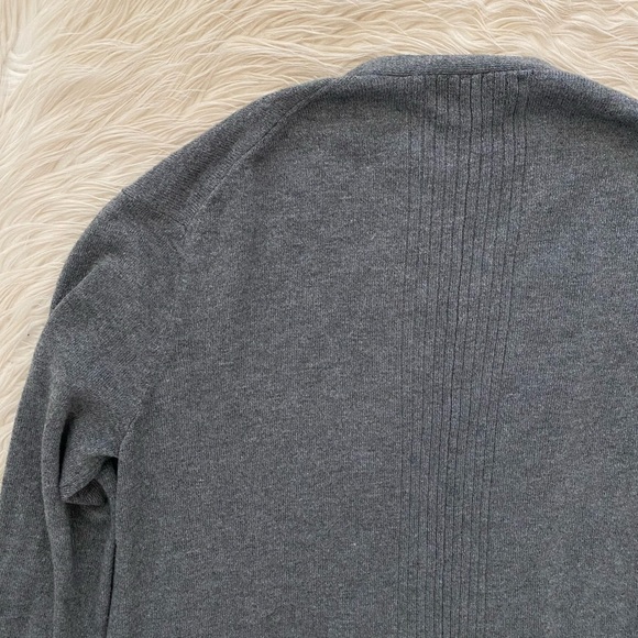 Zadig & Voltaire Gray Open Front Long Sleeve Minimalist Knit Cardigan Sweater - Picture 7 of 10